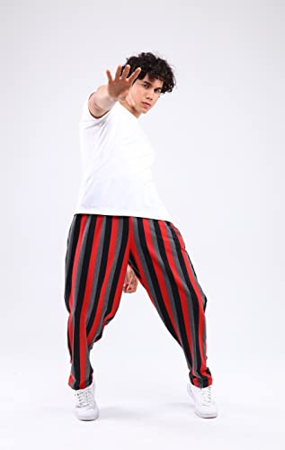 Men's Baggy Sweatpants with Pockets, Oldschool Loose Fit Gym Pants