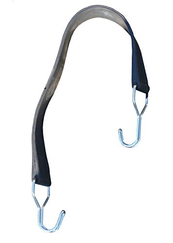 Abrollwerk Spanngurt Gummi mit 2 Haken passend für Rollbehälter-Breite 720mm, 2er Set Cover