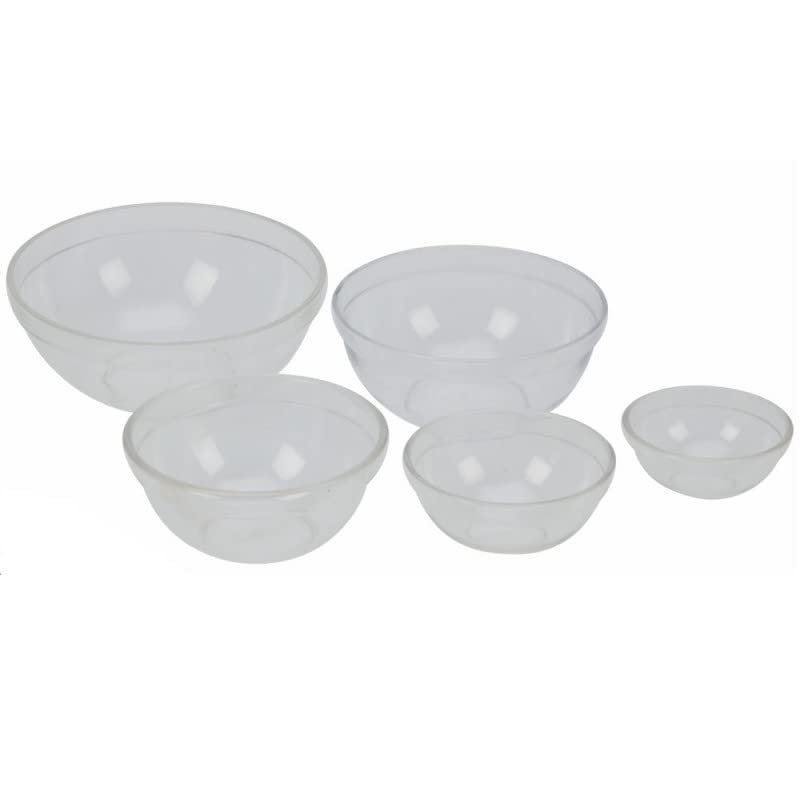 INTEGRAL BEAUTY Professionnel Esthétique - Bol Cabine Kit X5 Pvc Transparent - Lot de 5 Bols Esthétique en Plastique pour Soins de Beauté