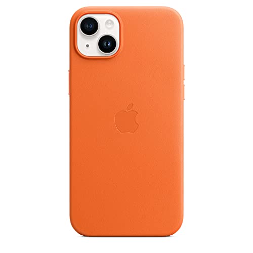 Image of Apple iPhone 14 Plus Leather Case with MagSafe - Orange