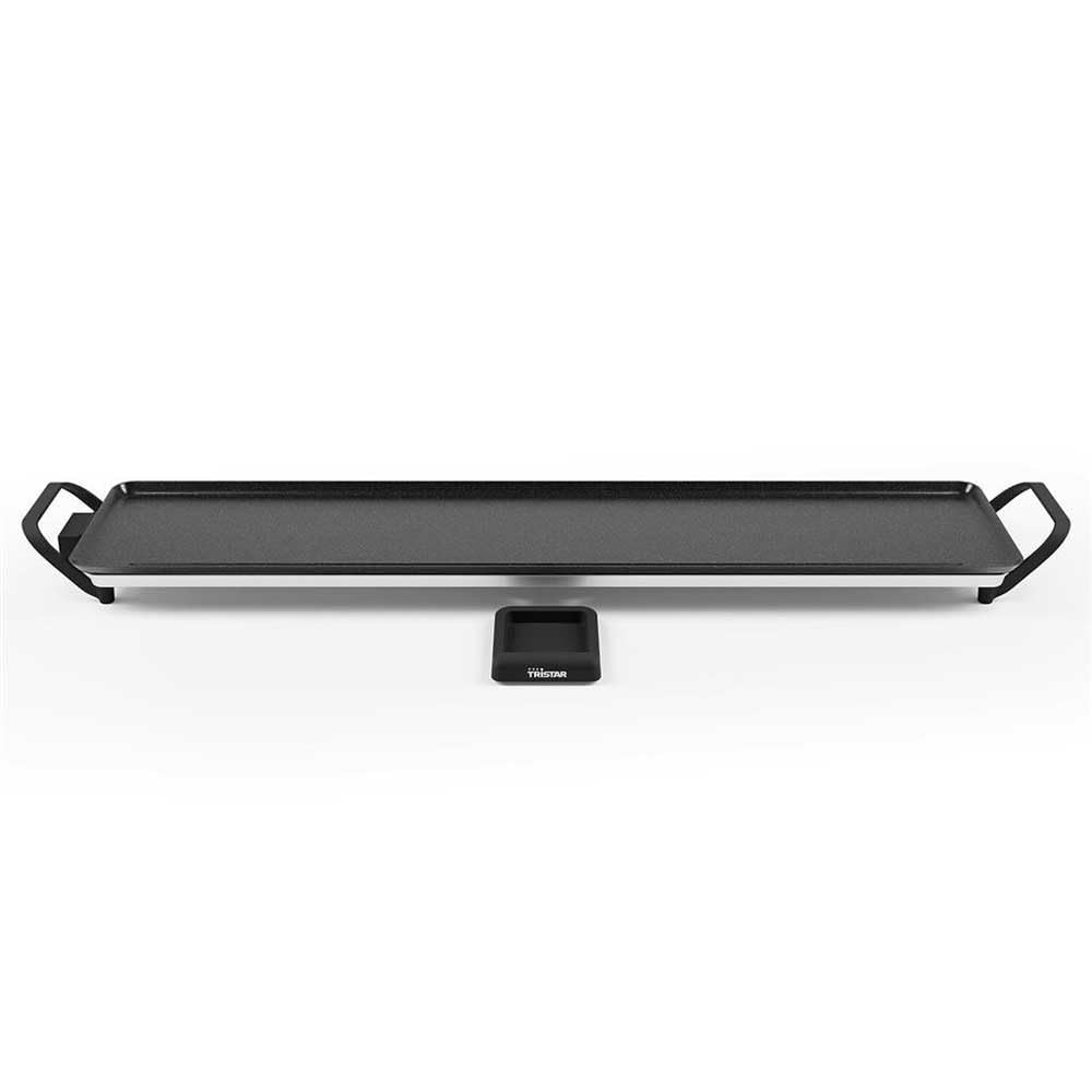 Tristar Griglia da tavolo slim XXL - superficie extra grande di 100 x 22 cm - Termostato regolabile - Rivestimento antiaderente - Vaschetta raccogli grasso removibile - Facile da pulire - BP-​2669
