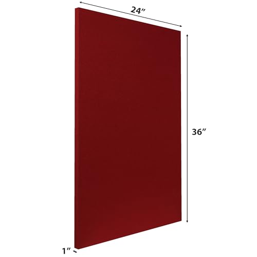 Panel Acústico ATS Acoustics Hardened-Edge Sin Marco 24x36x1 (Claret) miniatura 3