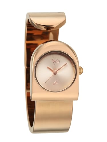 Image of Fastrack Vyb Striker with Quartz Analog Rose Gold Dial Rose Gold Strap Watch for Girls - FV60130WM01W