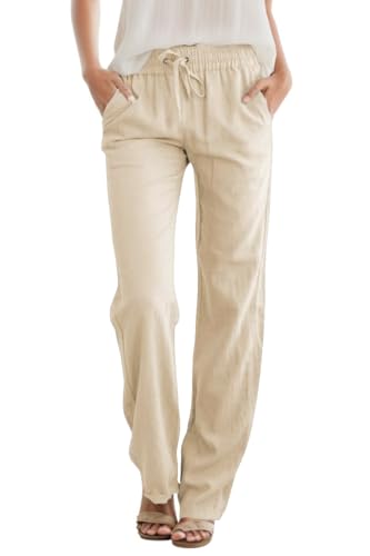 Pantalon pour femmes fluide et léger style Palazzo d'été pour les vacances