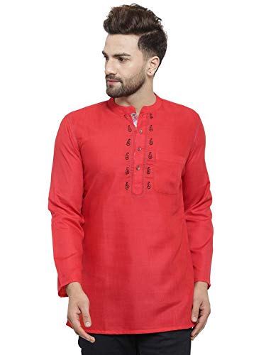 Cotton Designer Short Kurta for Men 