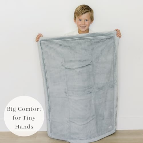 Image of Saranoni Luxury Receiving Blankets for Babies | Ultra-Soft Lush and Boutique Quality Baby Blanket | Slate - 40 inch x 30 inch