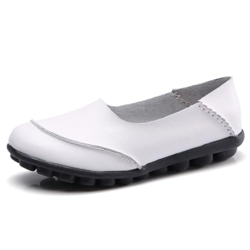 Chaussures d'allaitement confortables de type mocassins plats en cuir taille 42