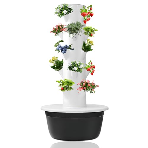 Aeroponic Tower System - pionowy ogród do ziół i warzyw, domowy zestaw hydroponiczny - wodoodporna konstrukcja zużywa 95% mniej wody,