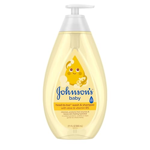 Johnson's Baby Head-To-Toe 2 in 1 Tear Free Wash & Shampoo with Aloe Vera and Vitamin B5, Safe and...