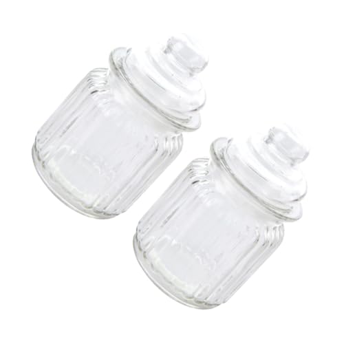 Cabilock 2 piezas Tarros de Vidrio Herméticos Recipientes para Almacenamiento de Alimentos Conserva Seca y Snacks Aptos Café y Frutos Secos Protección contra Humedad y Polvo para Cocina y