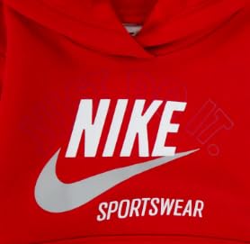 Nike Toddler Boys Retro Fleece Pullover Hoodie, University Red, 3T3