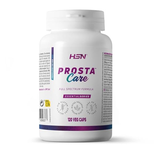HSN Prosta Care | 120 Cápsulas Vegetales | Mantenimiento de la Salud de la Próstata* Saw Palmetto + Semilla de calabaza + I3C natural de brócoli + Licopeno + Fitosteroles + Zinc + Selenio