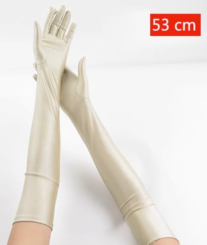 Women Long Opera Gloves, Satin Stretchy Elbow Length Gloves 20 inch3