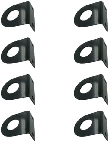 xyocx Light Mounting Bracket Black Mounting Bracket for 3/4" Round Light Powder Coated Trailer RV Vision(8 Pack)