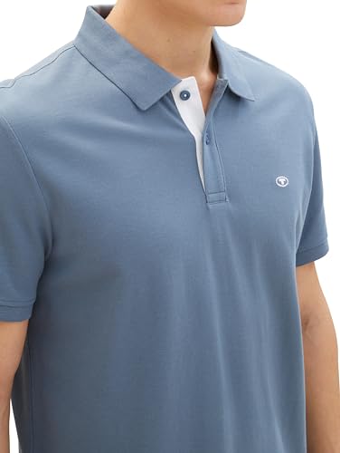 TOM TAILOR Herren 1031006 Basic Piqué Poloshirt, 10441 - Gravel Grey, M – Ansicht 8