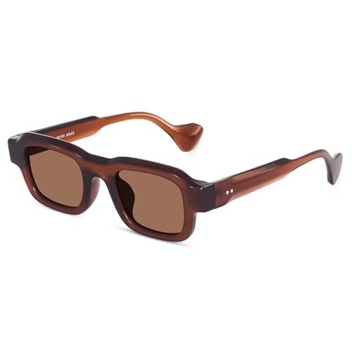 Image of Peter Jones Lenses Unisex Broad Frame Square UV /UB Protected Non-Polarized Sunglasses Medium (3809)