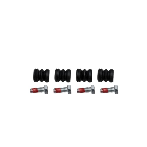 Image of Detroit Axle - Front Ceramic Brake Pads with Hardware Set Replacement | for 1996 1997 Volkswagen Passat Golf Cabrio - 4pc Set