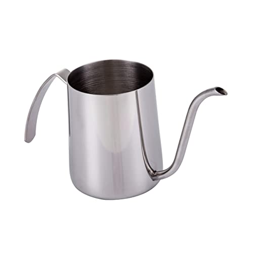 OUNONA Stainless Punch Coffee Kettle with Sleeve Non Stick Design Heat Resistant Household Coffee Pot for Brewing Silver
