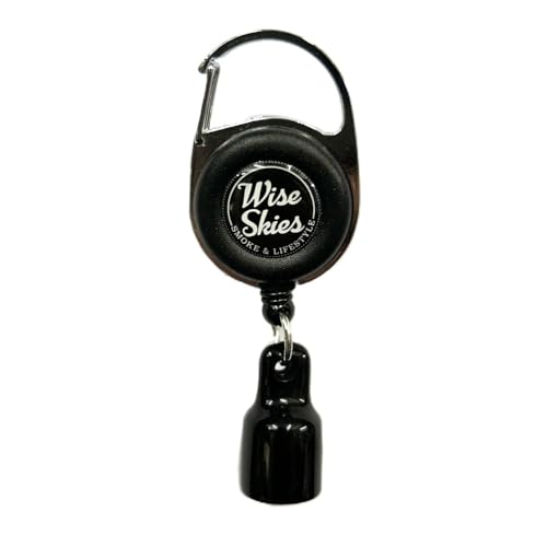 Wise Skies Black & Pink Lighter Leashes Compatible With Clipper Re-Useable Lighters For Smoking Lighter Accessories Storage (Black One Size)