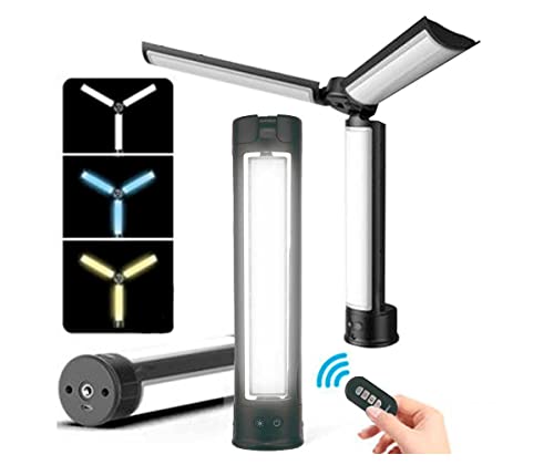 Luminária portátil com 3 painéis LED + Tripé para suporte de iluminação Ring Light - 1,60m