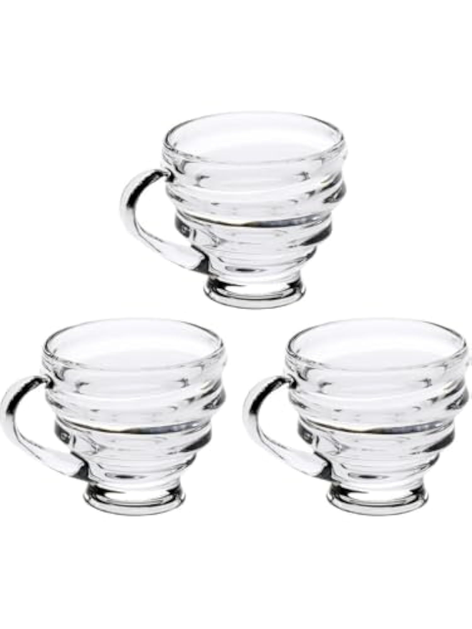 Clear Glass Coffee & Tea Cup Set, Pack of 7
