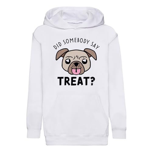 Sweat à capuche enfant Did Somebody Say Treat ? Chien en coton premium