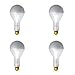 (4 Pack) Silver Bowl Light Bulb PS30 200 WATT Incandescent Bulb Silver Bowl Rough Service Light Bulb 200 WATTS PS30 Shape Half Silver