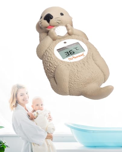 Thermomètre de bain pour bébés Thermomètre numérique pour mesurer la température de l'eau dans la baignoire, jouet flottant pour le bain des enfants - Loutre de mer