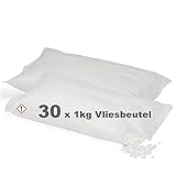 CAGO Luft-Entfeuchter - 30 x 1 kg Granulat im portionierbaren Vlies-Beutel - Nachfüll-Pack für Raumentfeuchter - Geruchlos & ohne Strom 2,00€/kg
