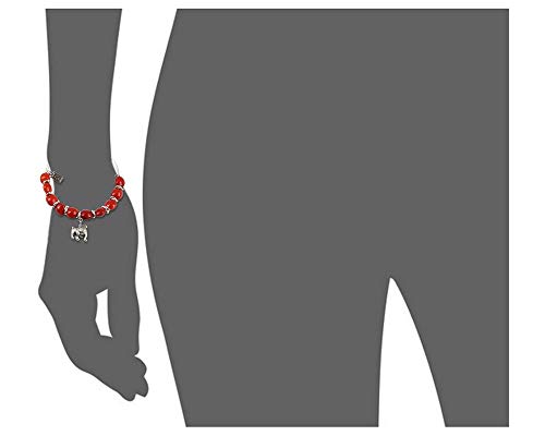 Image of EVELYN BROOKS Adjustable Bangle Bracelet (Multiple Charm Styles) for Women-w /Meaningful Good Luck Seed Beads - Handmade Jewelry | Great Gifts for Teen Girl Gifts & Great Addition to Girls Jewelry