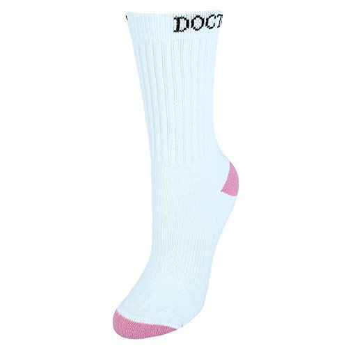Women's Durable Crew Boot Socks (3 Pair Pack), Medium, White
