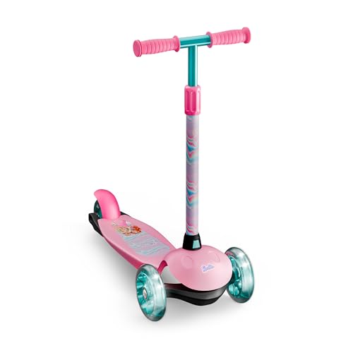 DEQUBE- Patinete Infantil Barbie 3 Ruedas - Ajustable-...