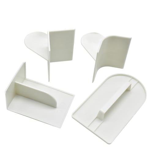 SOLUSTRE 4 Pièces Lot de Lisseurs pour Gâteaux Spatule Forme t Forme u pour Décoration De Gâteaux Et Fondant
