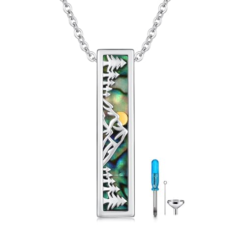 TUGHRA Dragonfly Cremation Jewelry Ashes Necklaces for Women Men Urn Pendant Necklace for Ashes 925 Sterling Silver Abalone Shell Memorial Gifts Keepsake