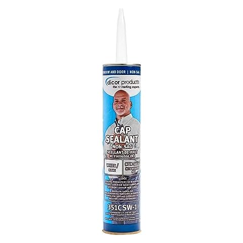 Dicor 351CSW-1 HAPS-Free Cap Sealant - White for RV Window and Door Maintenance Cover
