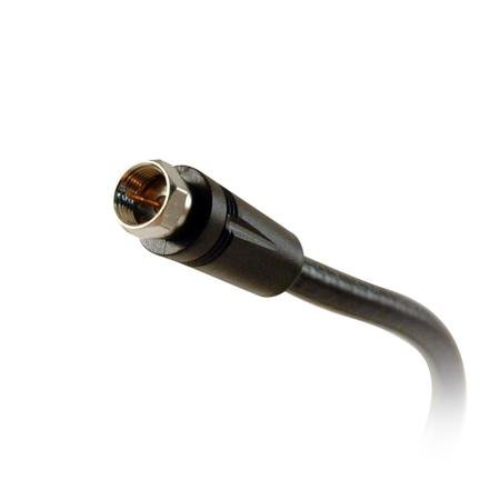 6FT F-TYPE BURIAL CABLE 75OHM RG6 M-M NICKEL PLATED BLK JKT