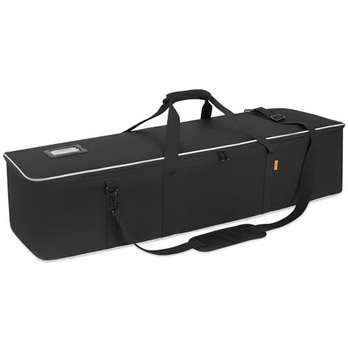 Image of Multifunctional Tripod Bag 40 X 9.5 X 9.5 Inches / 101.5 X 24 X 24 cm Heavy Duty Tripod Carrying Case with Handle for Microphone Stands, Lights, Speakers, Cameras, Booms, Black