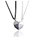 Collane Magnete Coppia,2 Collane di Corrispondenza con Attrazione Reciproca,Collana Calamita Coppia,Collana Puzzle Coppia,Collana Cuori Coppia,Regali Anniversario San Valentino Natale