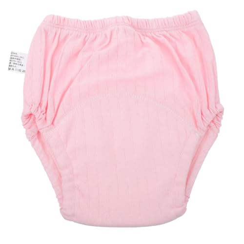 HANABASS 1Pc Training Pants Washable Newborn Nappy Pants with Inner for Leak Protection Convenient for Toilet Training Soft Breathable Design Pink