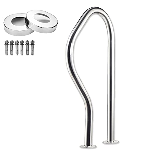 Barandal de acero inoxidable para piscina 80 cm miniatura 1