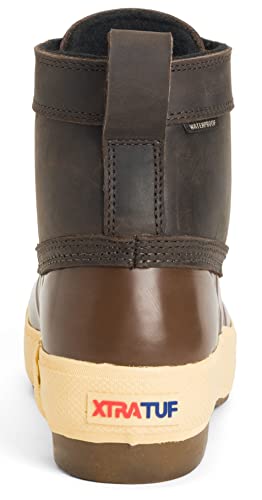 Xtratuf Women's 6In Casual Over-The-Ankle Waterproof Slip-Resistant Arch Support Leather Legacy Lace Boots, Chocolate, 8 #TOP1