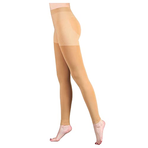 Image of Lin Performance Women 15-20mmHg Compression Leggings Footless Tights Leg Slimming