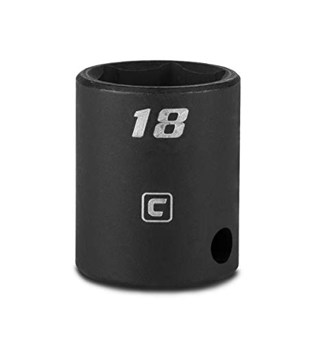 Image of Capri Tools CP53018 18 mm Shallow Impact Socket, 3 /8-Inch Drive, 6-Point, Metric