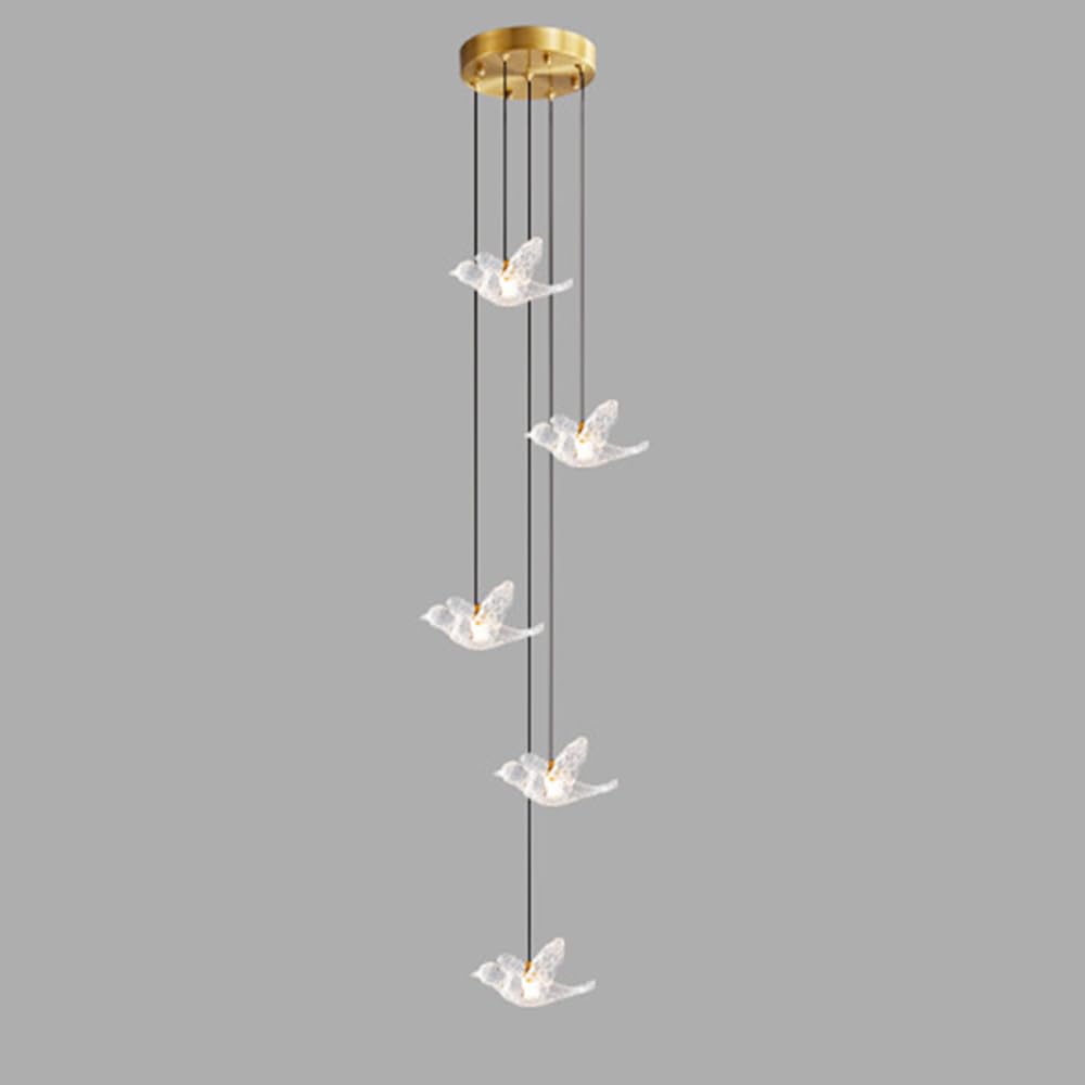 Lustre pour plafond haut réglable : résolvez le manque de lumière des grands escaliers