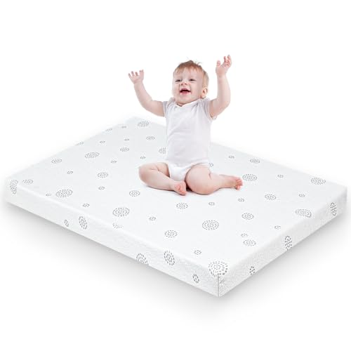 Image of Pack and Play Mattress, 38x26 Dual-Sided Thick Memory Foam Pack n Play Mattresses Pad, Baby Mattress for Pack and Play with Removable Breathable Cover