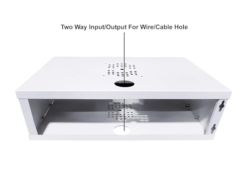 Image of 2U CCTV Box Network NVR DVR Wall Mounting Rack with 3 Power Socket Plug | Metal Front Door (no Glass) | Metal Wall Mount Rack for CCTV System, Router, NVR, DVR, Network Switch | CCTV dvr Cabinet Box