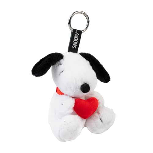 Grupo Erik Schlüsselanhänger Ring Snoopy Kuscheltier - Schlüsselring mit Plüschtier Anhänger - Offizieller Peanuts Snoopy Fanartikel Geschenke Männder und Frauen Merch