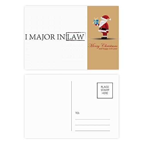Cartes postales Père Noël Citation I Major in Law par lot de 20 pièces pour correspondances