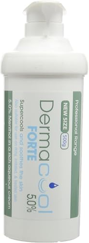 Dermacool Forte 5% Menthol Aqueous Cream 500g Cooling Relief Moisturiser for Itchy Skin Eczema & Dry Patches UK Skin Care Therapy Soothing Thick Body Lotion | SterlingSquare