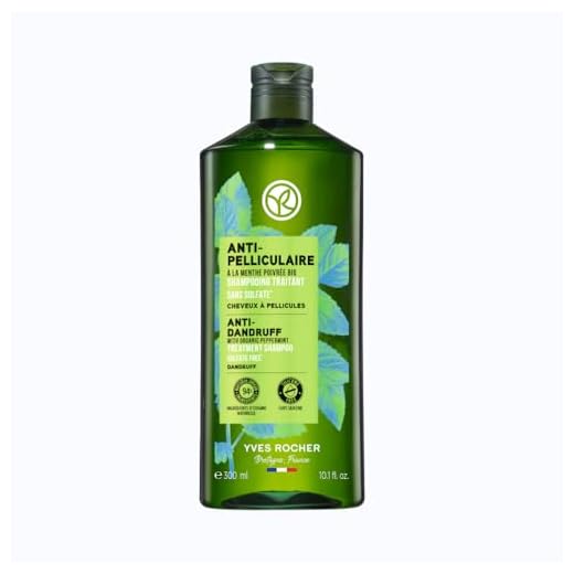 Yves Rocher Champú Anticaspa Tratante - Cabello con Caspa - Champu sin Sulfatos ni Siliconas con Hierbabuena Bio - Cuero Cabelludo Purificado y Libre de Caspa - Fabricado en Francia - 300ml